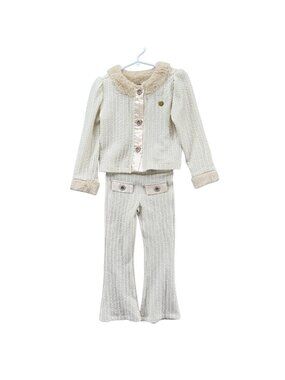 Le Chic Dabsy Outfit Girls Dreamy Creamy Top with Leggings Size 4